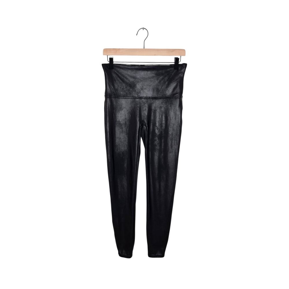 SPANX Women's Faux Leather Leggings Black Size XL